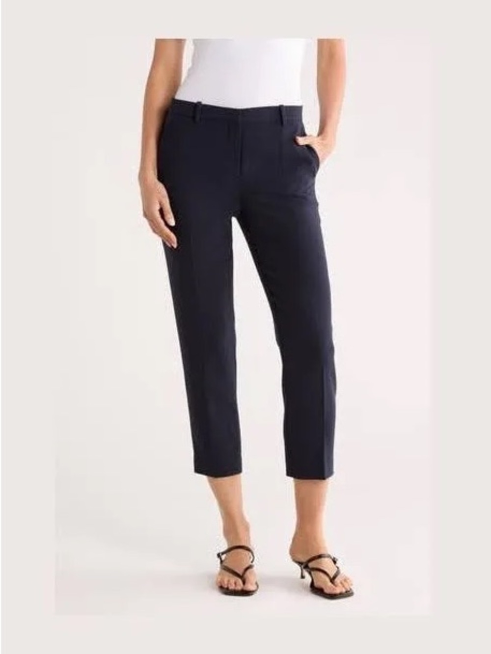 Theory Black Audrey Hepburn Style Cropped Tailored Pants